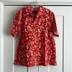 Liverpool Palm Print Button Down Shirt
